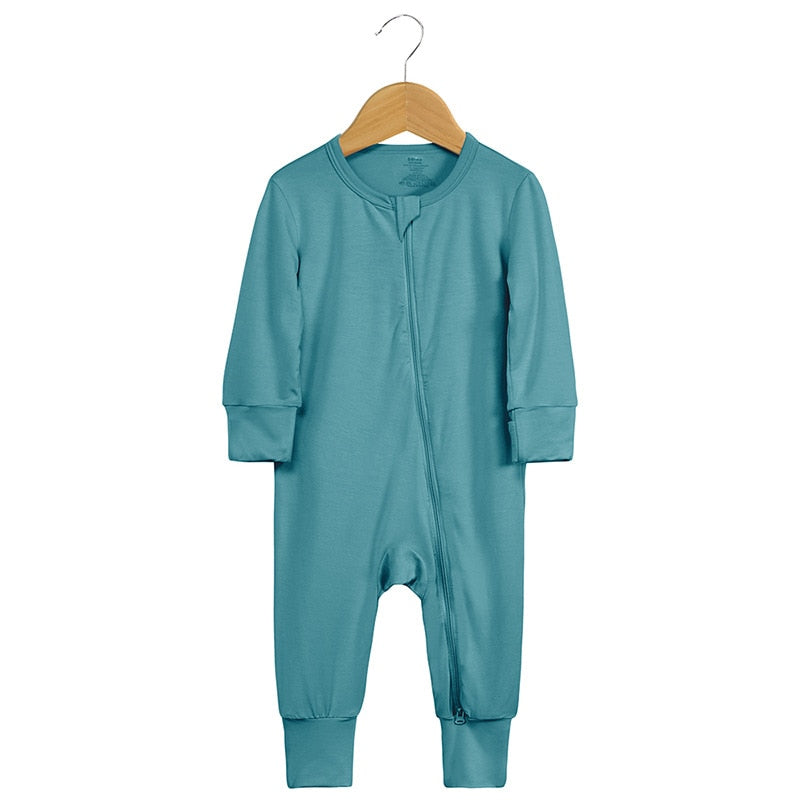 Hawaillie Bamboo Zip-up Footie Jumpsuit