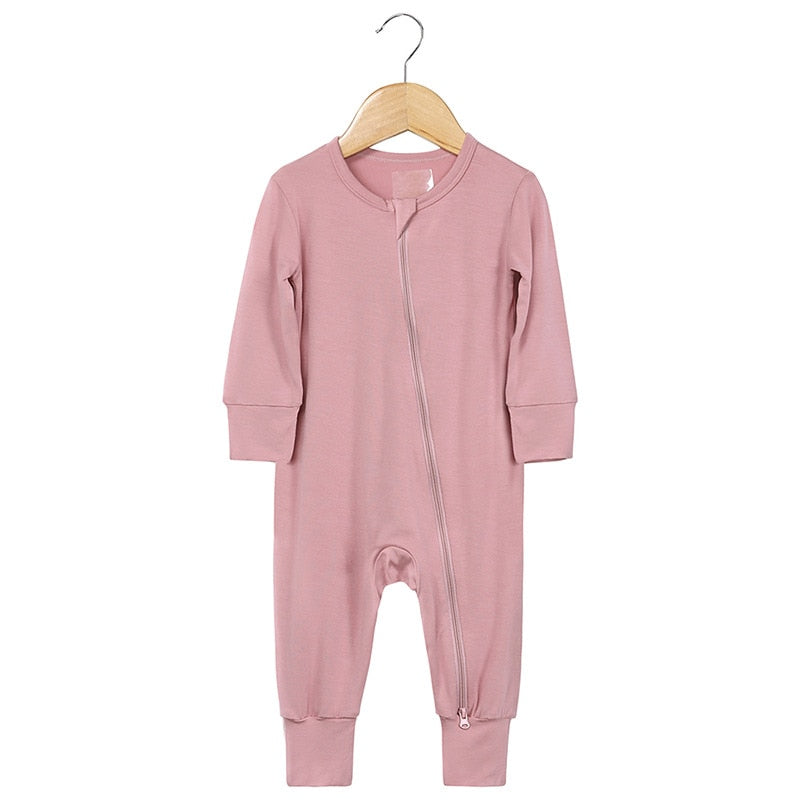 Hawaillie Bamboo Zip-up Footie Jumpsuit