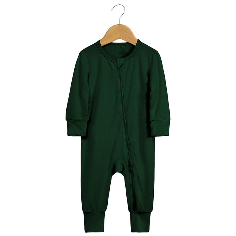 Hawaillie Bamboo Zip-up Footie Jumpsuit