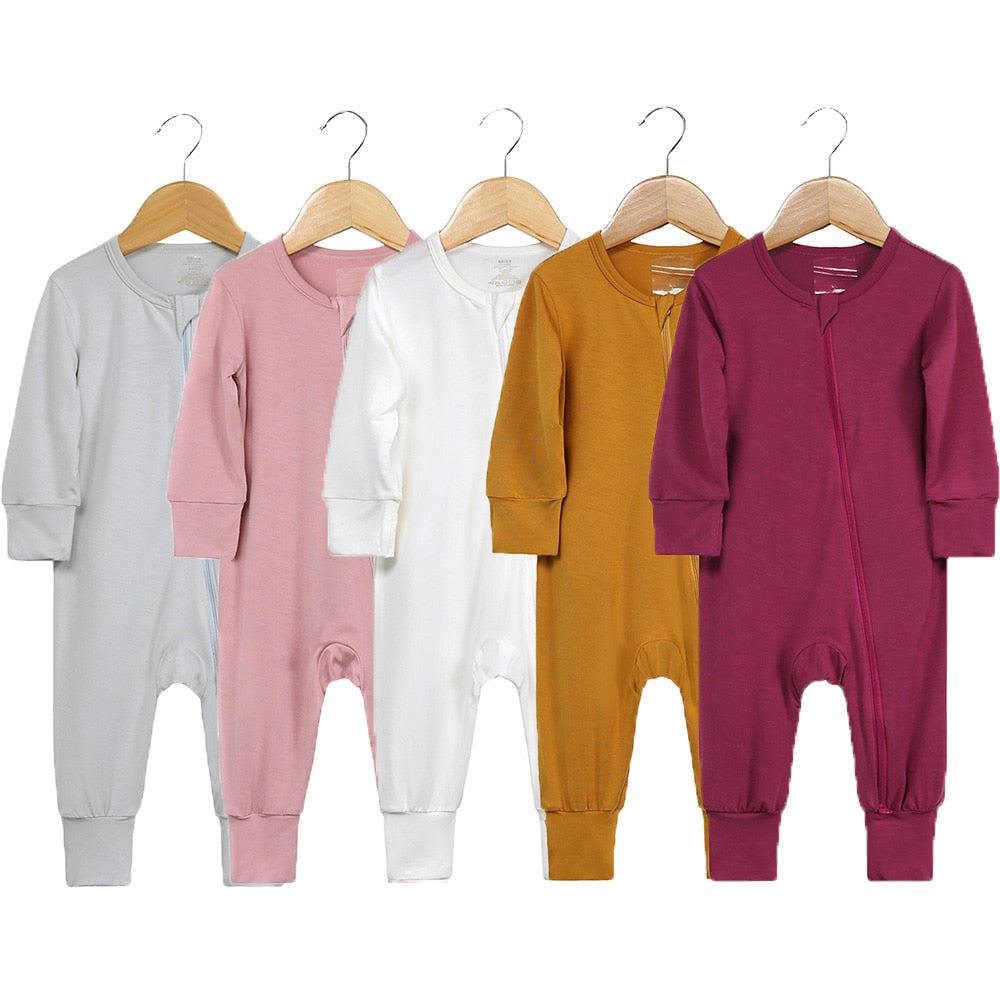 Hawaillie Bamboo Zip-up Footie Jumpsuit