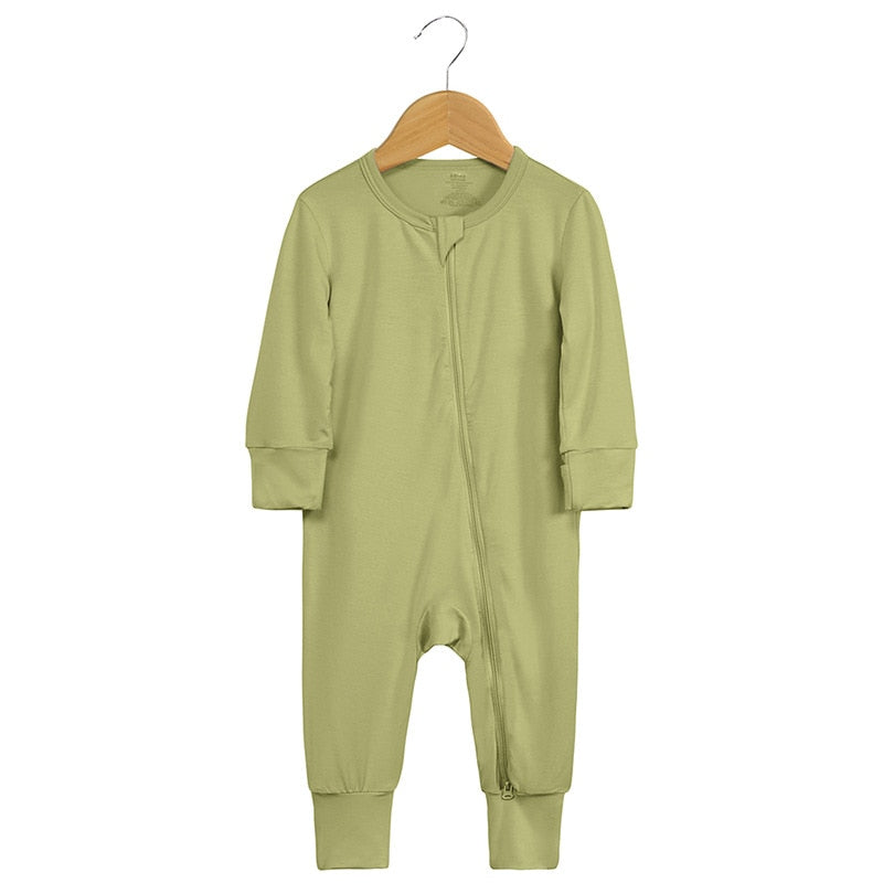 Hawaillie Bamboo Zip-up Footie Jumpsuit