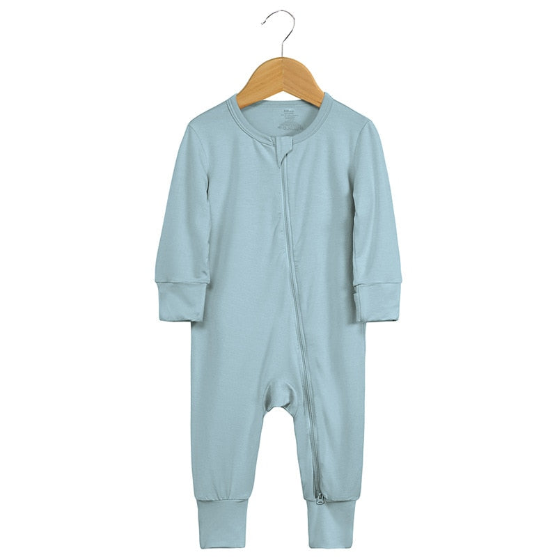 Hawaillie Bamboo Zip-up Footie Jumpsuit